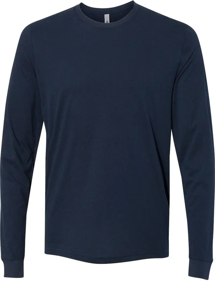 Next Level 6411 Sueded Long Sleeve T-shirt - Midnight Navy - Adult Xs