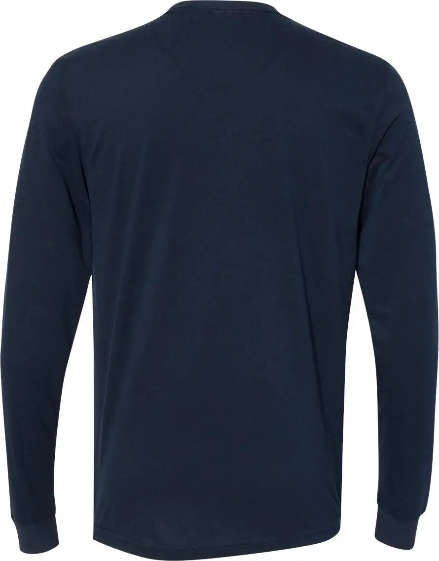 Next Level 6411 Sueded Long Sleeve T-shirt - Midnight Navy - Adult Xs