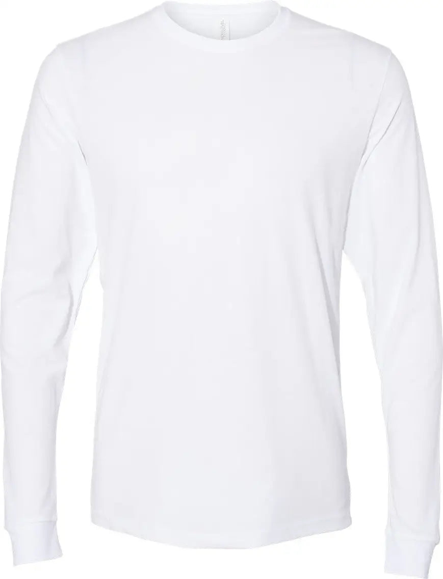 Next Level 6411 Sueded Long Sleeve T-shirt - White - Adult Xs