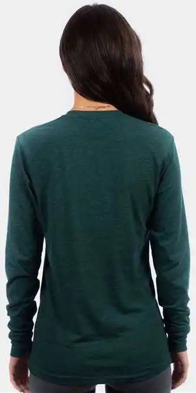 Next Level 6411 Unisex Sueded Long Sleeve t Shirt Heather Forest Green