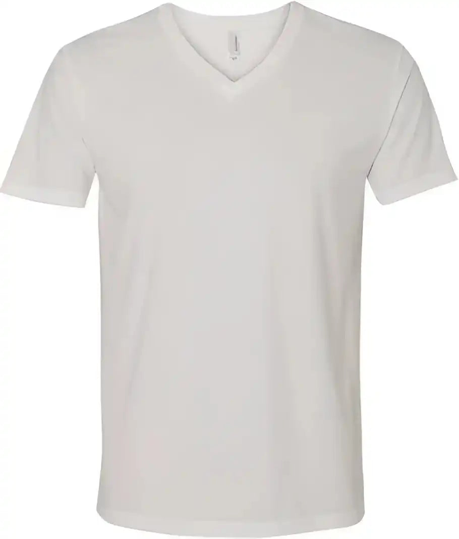 Next Level 6440 Unisex Sueded v Neck t Shirt White
