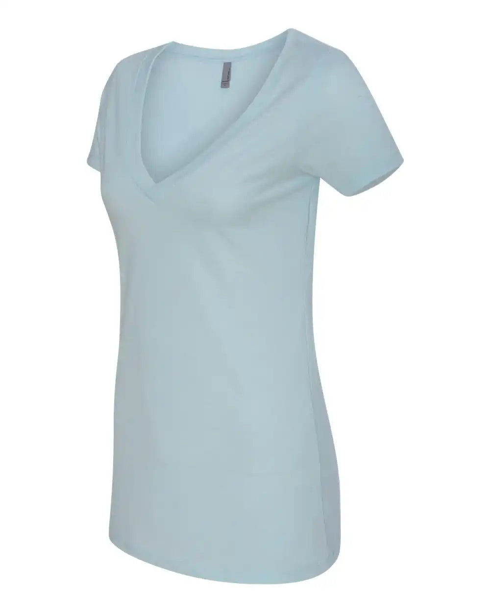 Next Level 6640 Women’s Cvc Deep V-neck T-shirt - Ice Blue - 2xl