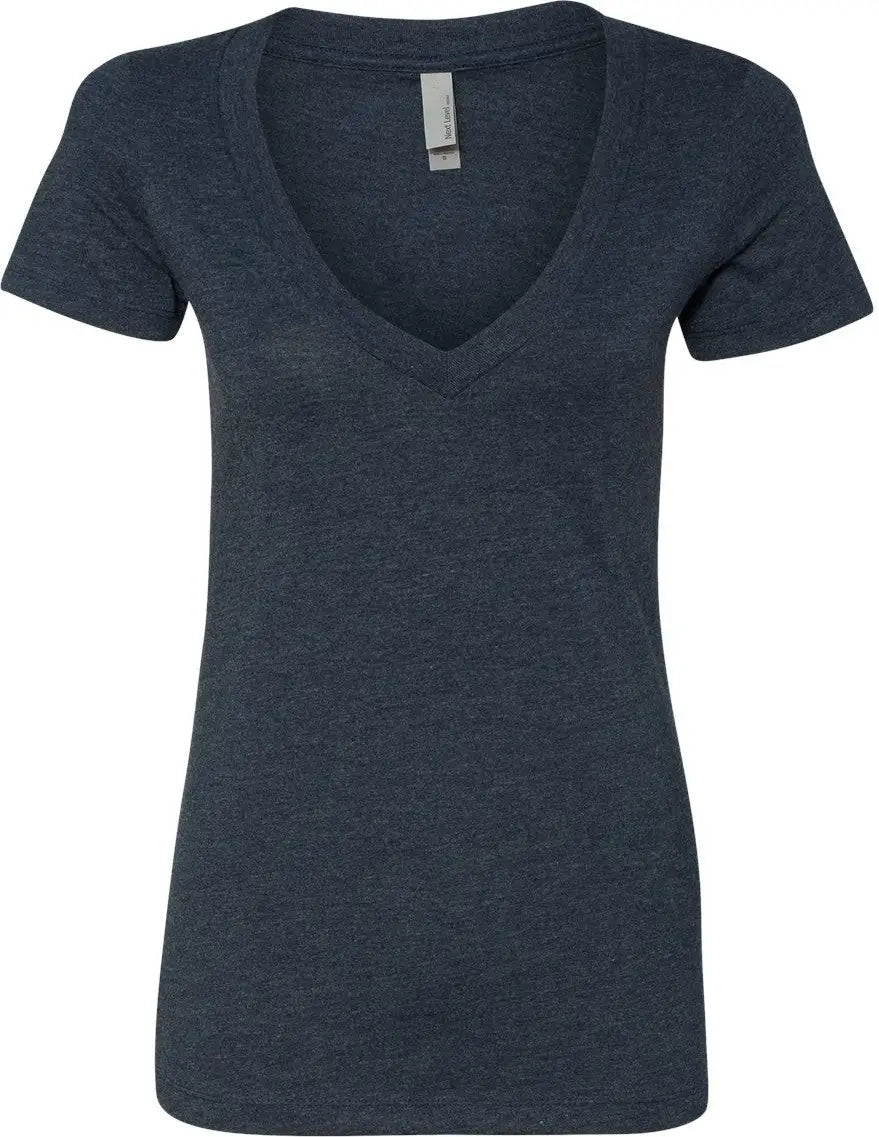 Next Level 6640 Women’s Cvc Deep V-neck T-shirt - Midnight Navy - Ladies 2xl