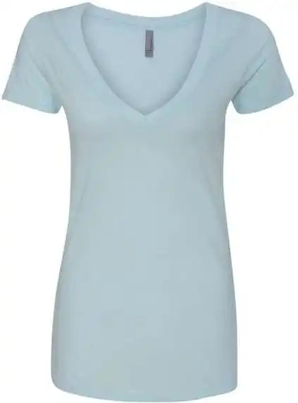 Next Level 6640 Womens Cvc Short Sleeve Deep v - Ice Blue