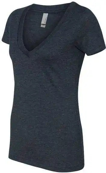 Next Level 6640 Womens Cvc Short Sleeve Deep v - Midnight Navy