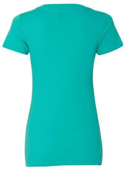 Next Level 6640 Womens Cvc Short Sleeve Deep v Tahiti Blue