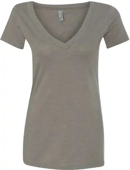 Next Level 6640 Womens Cvc Short Sleeve Deep v - Warm Gray