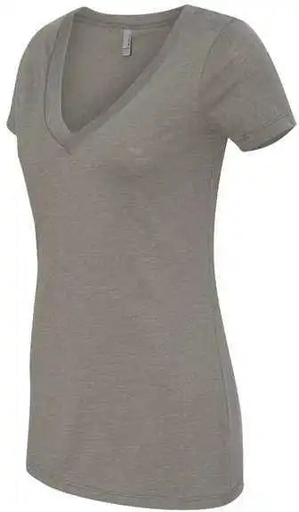 Next Level 6640 Womens Cvc Short Sleeve Deep v - Warm Gray