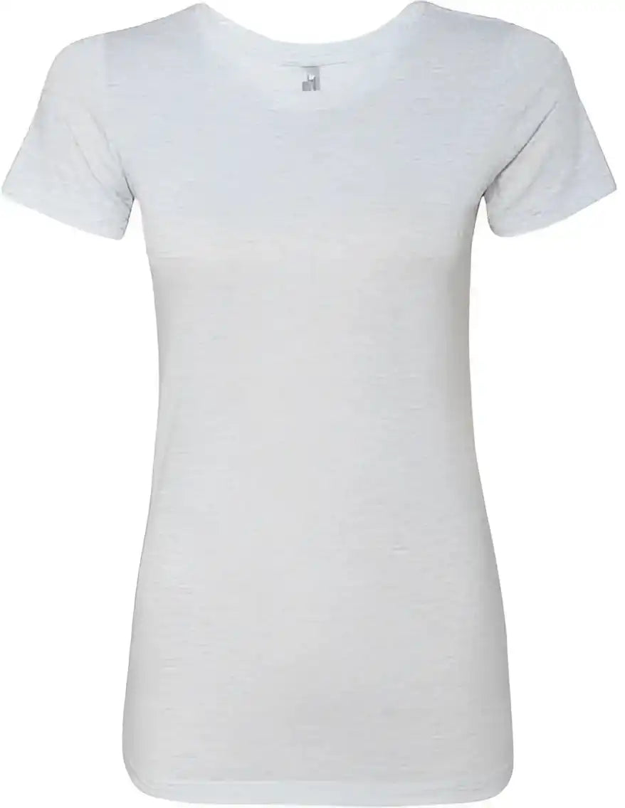 Next Level 6710 Womens Triblend Short Sleeve Crew Heather White