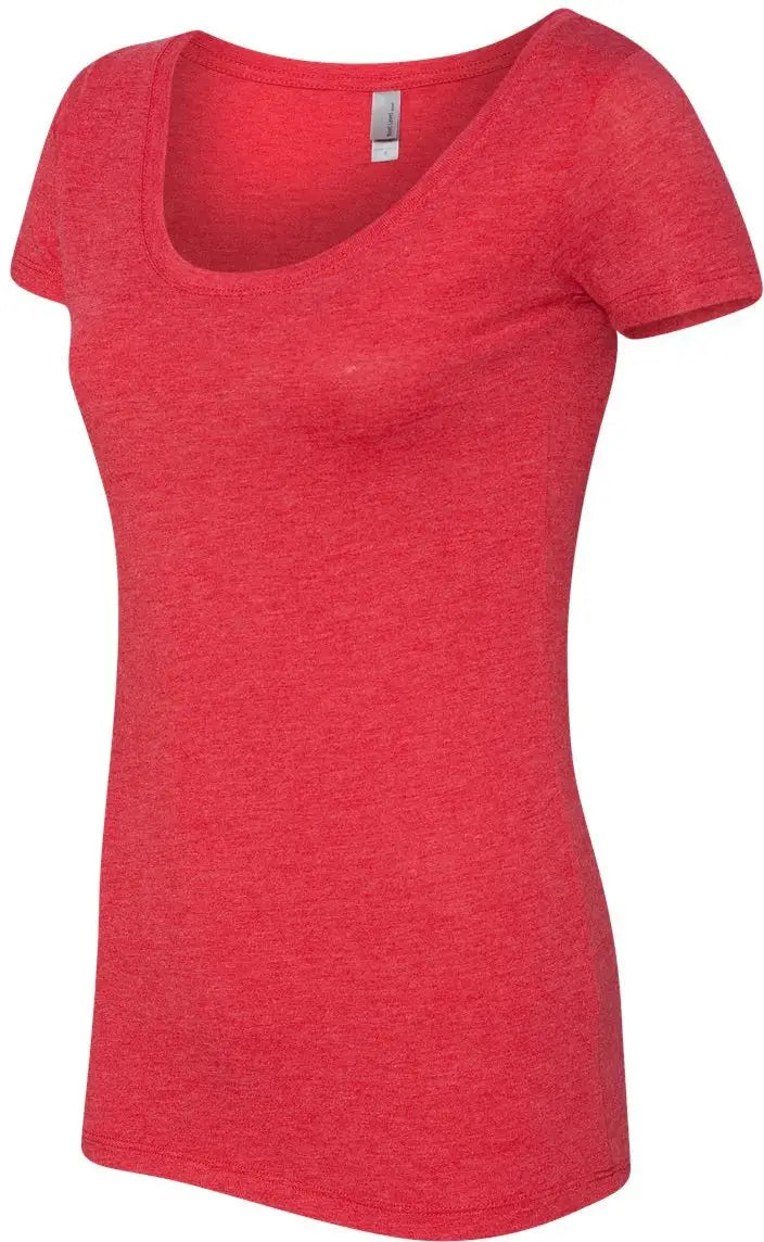 Next Level 6730 Women’s Tri-blend Scoop Neck T-shirt - Vintage Red - Ladies 2xl