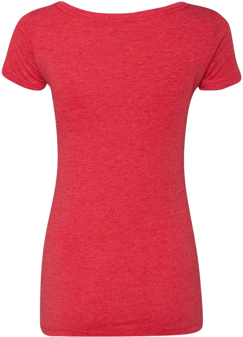 Next Level 6730 Women’s Tri-blend Scoop Neck T-shirt - Vintage Red - Ladies 2xl