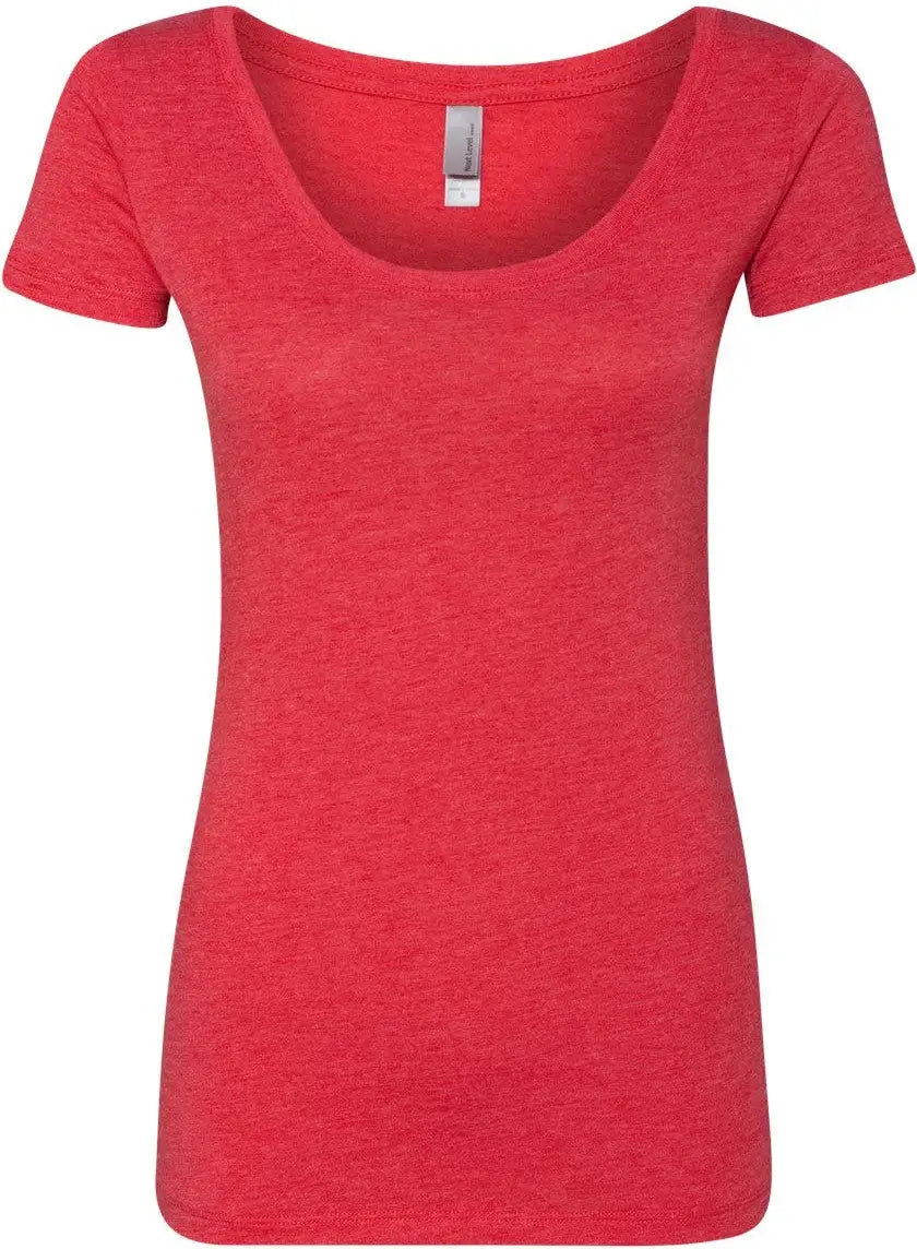 Next Level 6730 Women’s Tri-blend Scoop Neck T-shirt - Vintage Red - Ladies 2xl