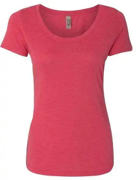 Next Level 6730 Womens Triblend Scoop Neck T-shirt - Vintage Shocking Pink