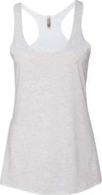 Next Level 6733 Womens Triblend Racerback Tank Heather White