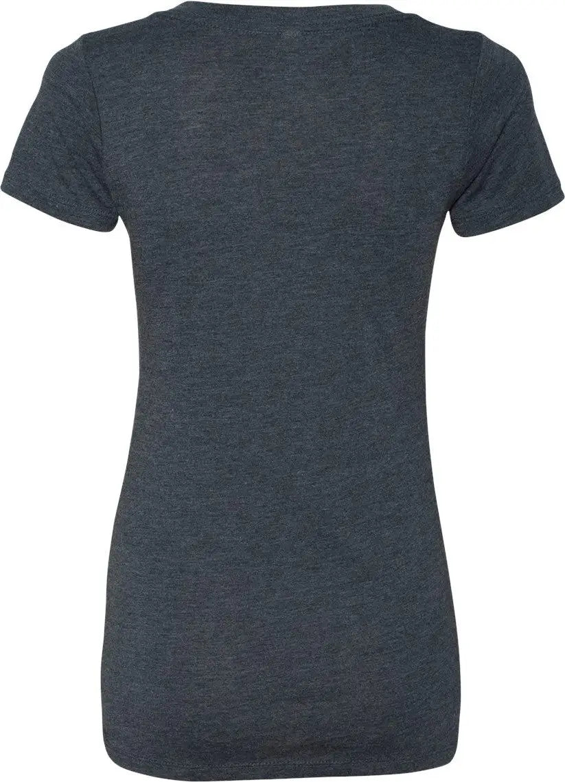 Next Level 6740 Women’s Tr-blend Deep V-neck T-shirt - Vintage Navy