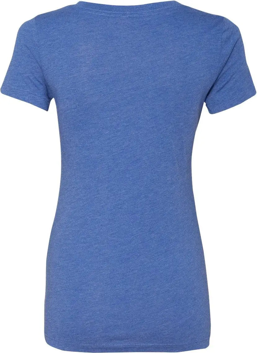 Next Level 6740 Women’s Tr-blend Deep V-neck T-shirt - Vintage Royal - Ladies 2xl