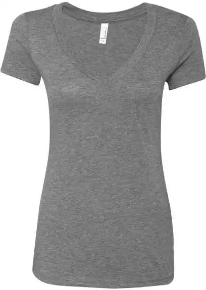 Next Level 6740 Womens Triblend Short Sleeve Deep v Premium Heather