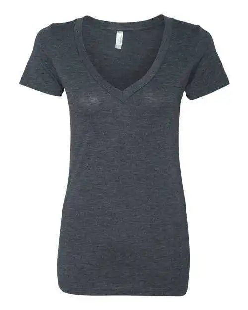 Next Level 6740 Womens Triblend Short Sleeve Deep v - Vintage Navy