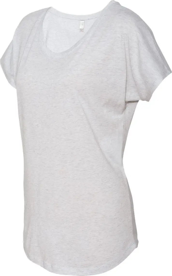 Next Level 6760 Women’s Tri-blend Dolman T-shirt - Heather White - Ladies Xs