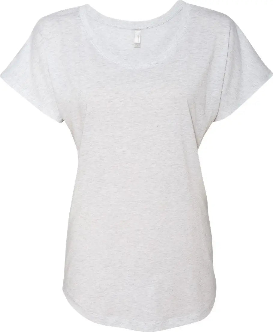 Next Level 6760 Women’s Tri-blend Dolman T-shirt - Heather White - Ladies Xs