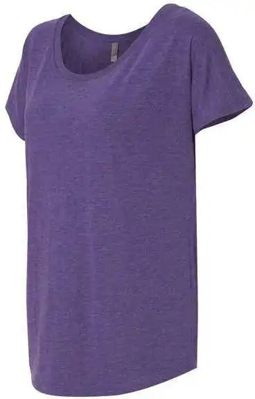Next Level 6760 Women’s Tri-blend Dolman T-shirt - Purple Rush