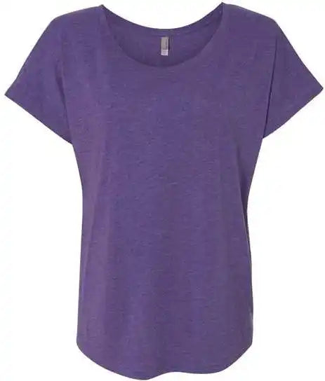 Next Level 6760 Women’s Tri-blend Dolman T-shirt - Purple Rush