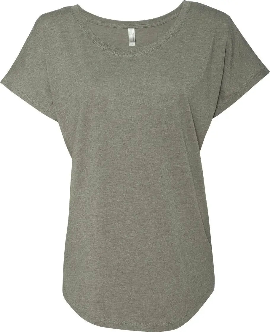 Next Level 6760 Women’s Tri-blend Dolman T-shirt - Venetian Gray - Ladies Xs