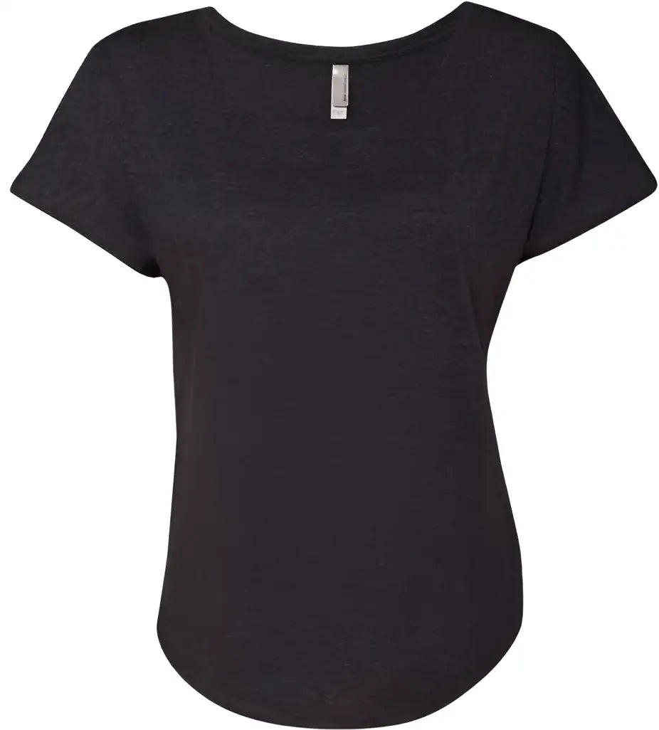 Next Level 6760 Women’s Tri-blend Dolman T-shirt - Vintage Black