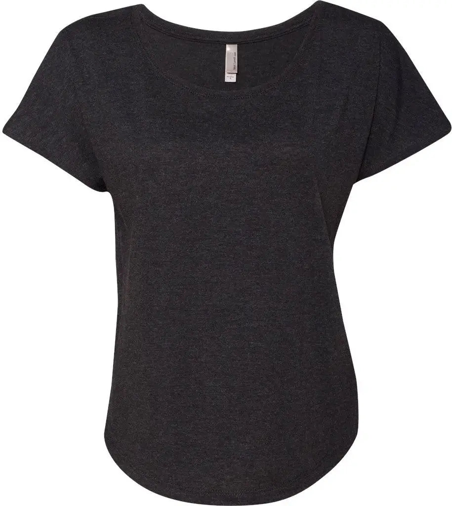 Next Level 6760 Women’s Tri-blend Dolman T-shirt - Vintage Black