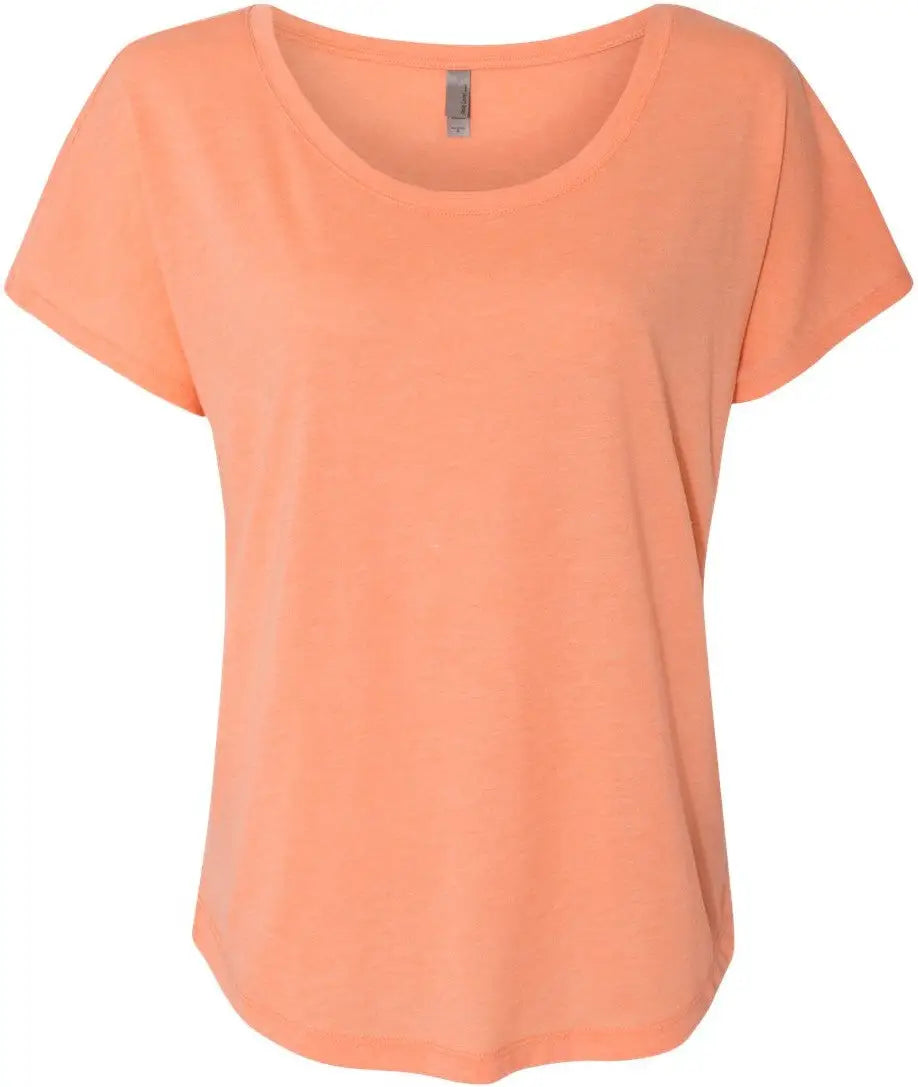 Next Level 6760 Women’s Tri-blend Dolman T-shirt - Vintage Light Orange - Ladies Xs