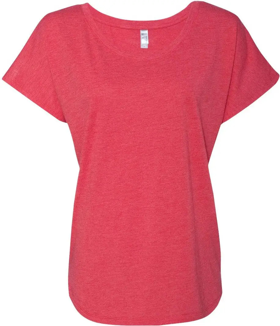 Next Level 6760 Women’s Tri-blend Dolman T-shirt - Vintage Red