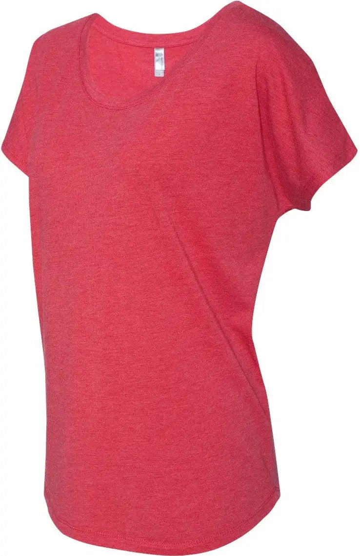 Next Level 6760 Women’s Tri-blend Dolman T-shirt - Vintage Red - Ladies Xs
