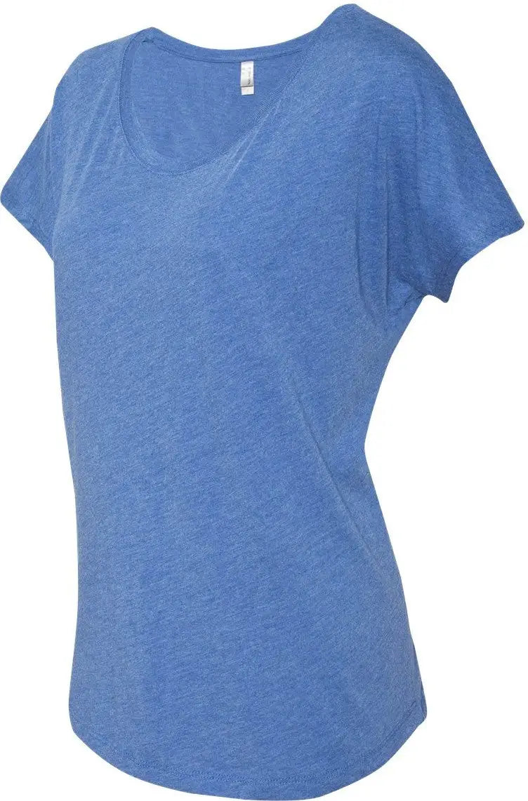 Next Level 6760 Women’s Tri-blend Dolman T-shirt - Vintage Royal - Ladies Xs