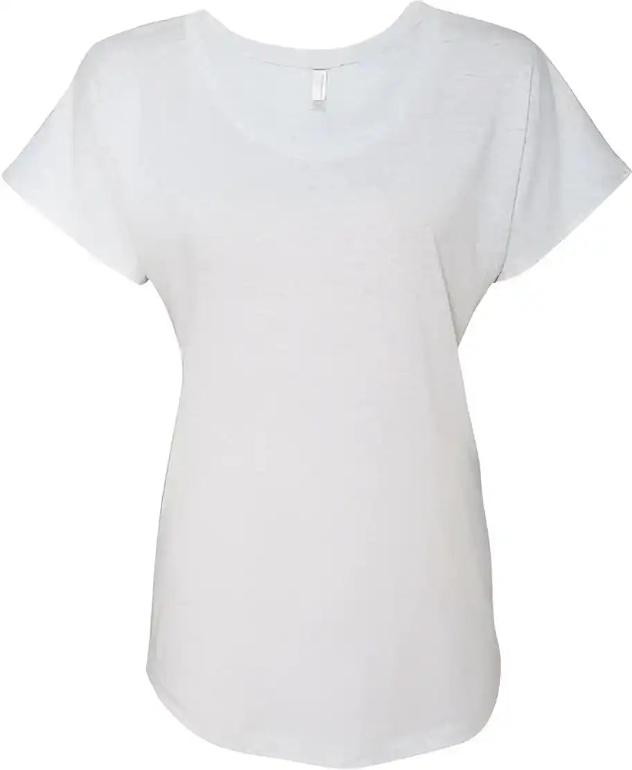 Next Level 6760 Womens Triblend Short Sleeve Dolman Heather White