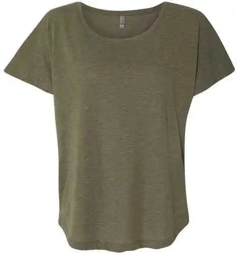 Next Level 6760 Womens Triblend Short Sleeve Dolman - Military Green