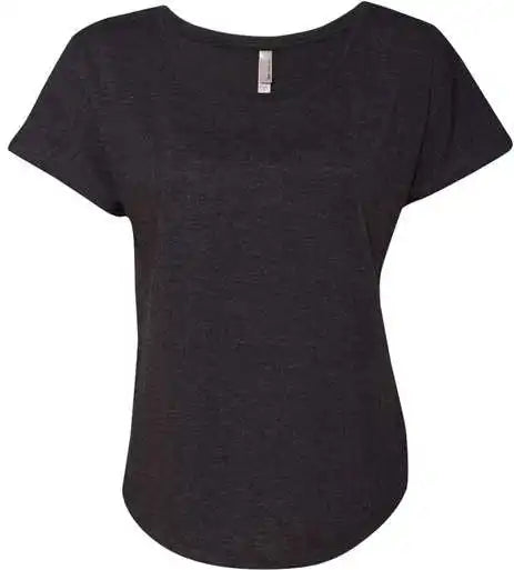 Next Level 6760 Womens Triblend Short Sleeve Dolman Vintage Black