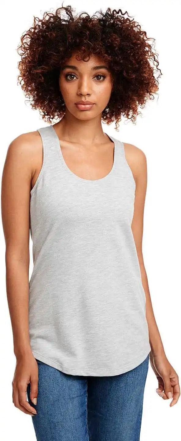 Next Level 6933 Womens Lightweight French Terry Racerback Tank - Heather Gray