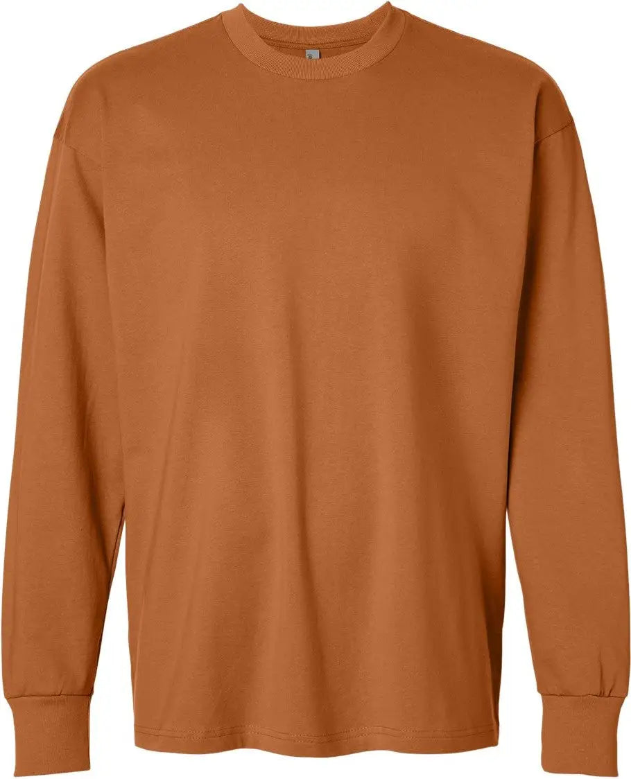 Next Level 7211 Heavyweight Cotton Long Sleeve T-shirt - Clay - Adult Xs