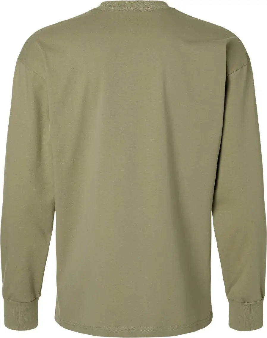 Next Level 7211 Heavyweight Cotton Long Sleeve T-shirt - Light Olive - Adult Xs