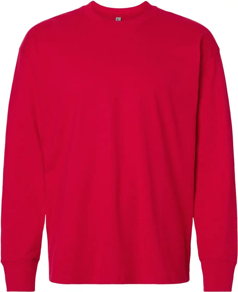 Next Level 7211 Heavyweight Cotton Long Sleeve T-shirt - Red - Adult Xs