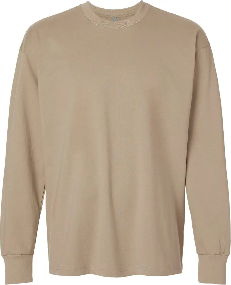 Next Level 7211 Heavyweight Cotton Long Sleeve T-shirt - Tan - Adult Xs