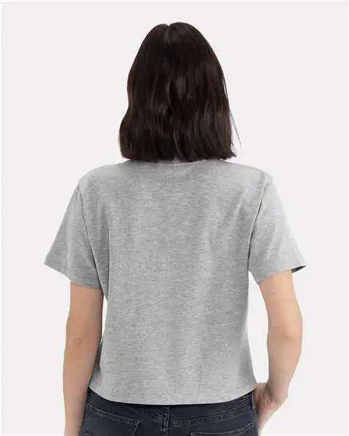 Next Level 7610 Women’s Heavyweight Boxy t Shirt Heather Gray