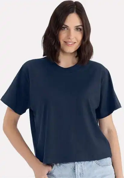 Next Level 7610 Women’s Heavyweight Boxy t Shirt Midnight Navy