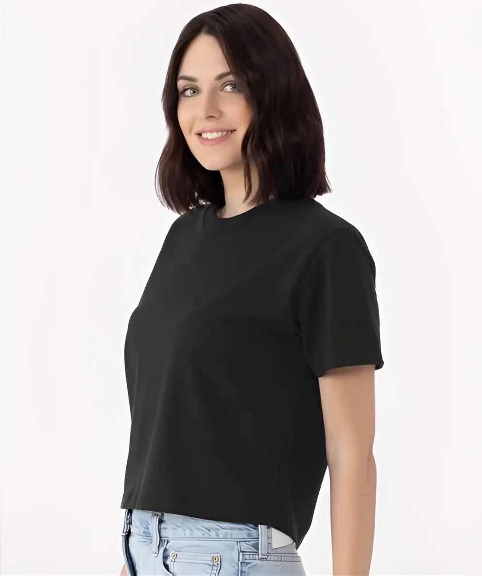 Next Level 7610 Women’s Heavyweight High Boxy T-shirt - Black