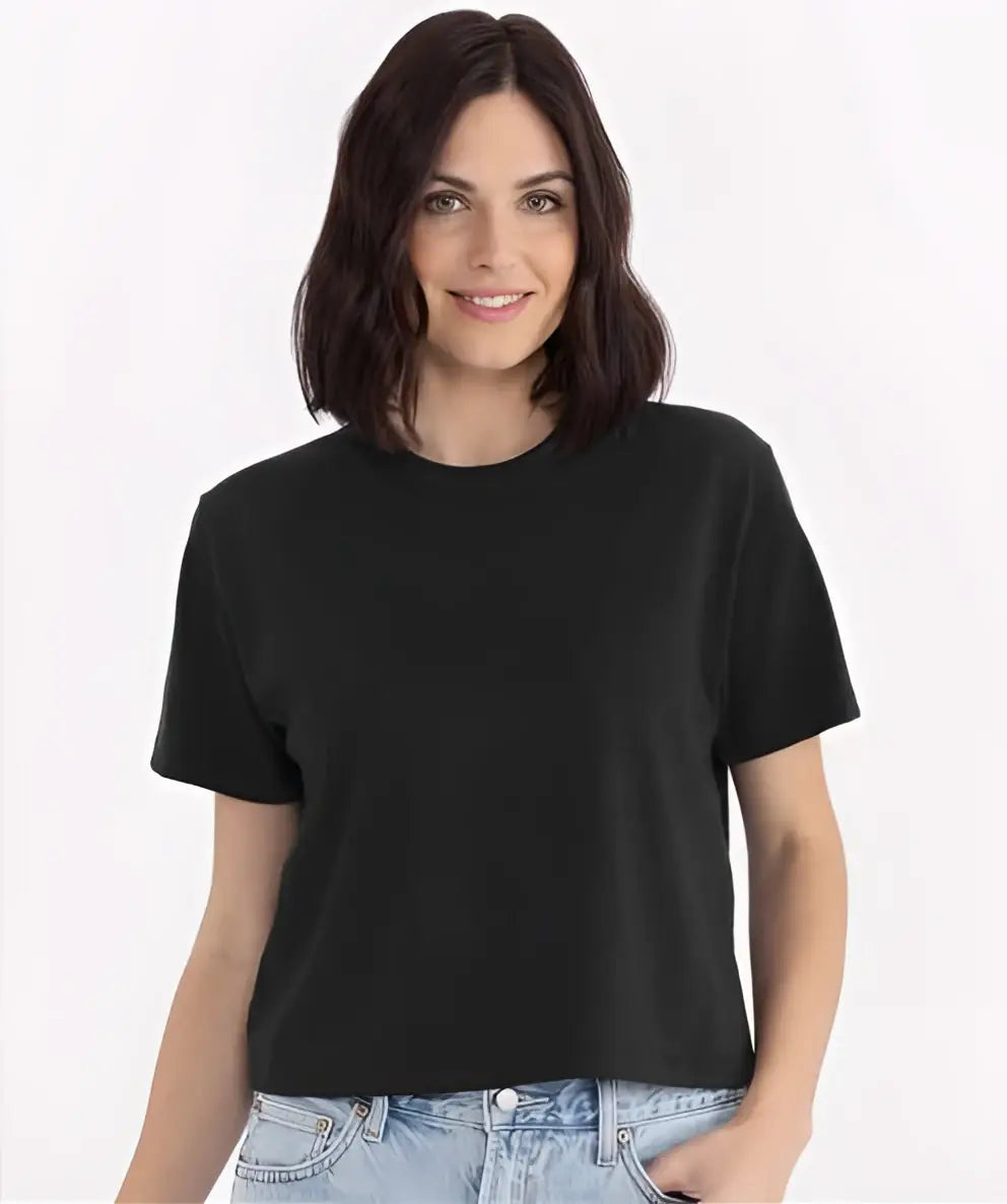 Next Level 7610 Women’s Heavyweight High Boxy T-shirt - Black