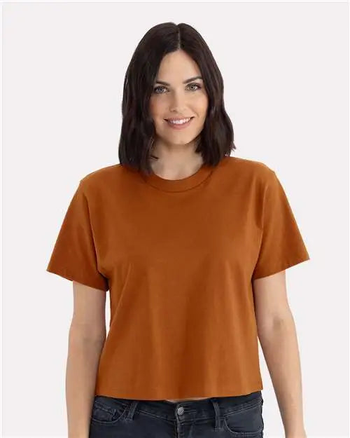 Next Level 7610 Women’s Heavyweight High Boxy T-shirt - Clay