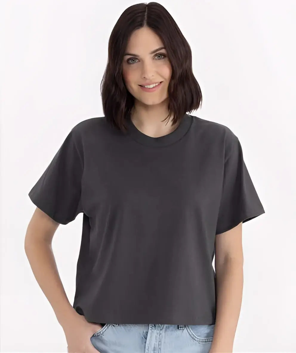 Next Level 7610 Women’s Heavyweight High Boxy T-shirt - Graphite Black