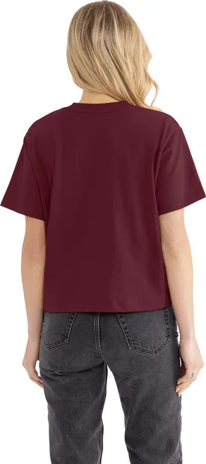Next Level 7610 Women’s Heavyweight High Boxy T-shirt - Maroon