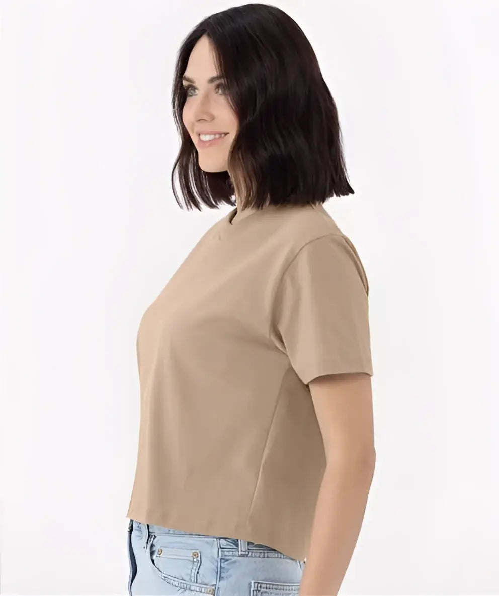 Next Level 7610 Women’s Heavyweight High Boxy T-shirt - Tan