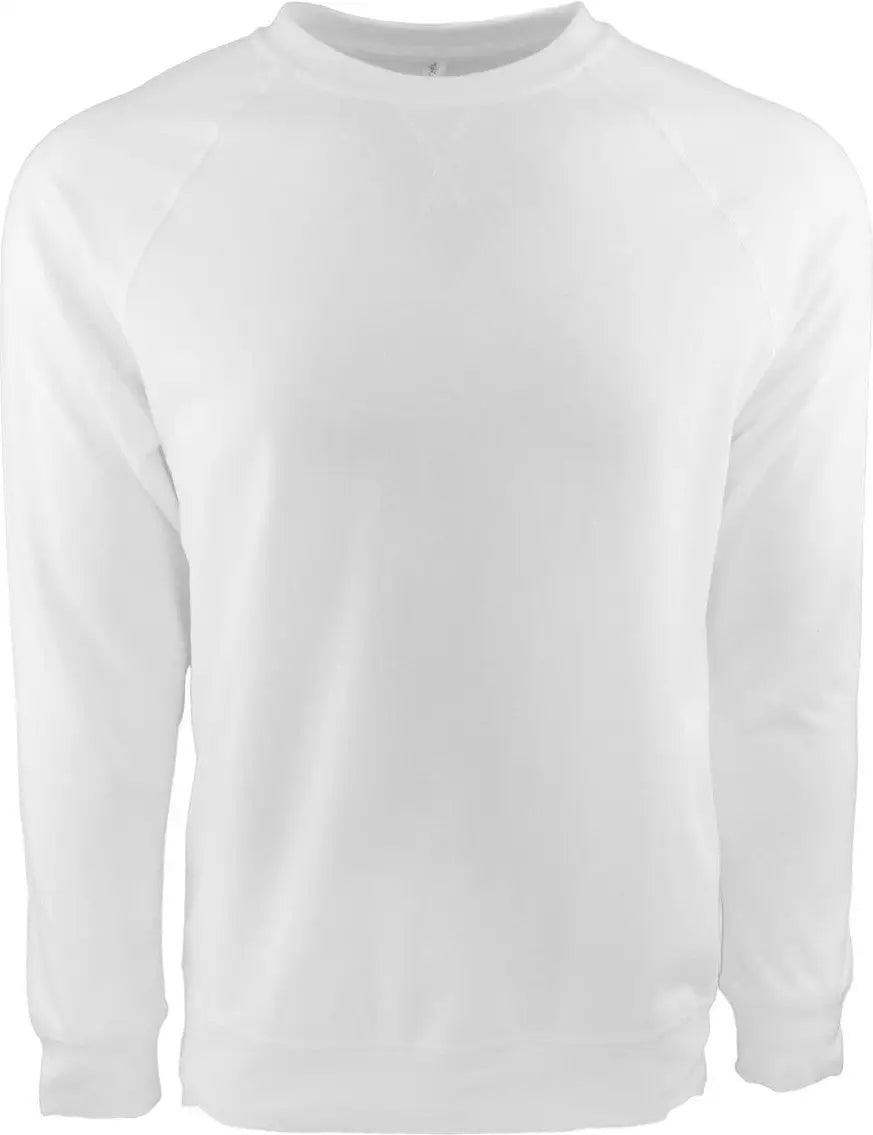 Next Level 9000 Laguna Raglan Sweatshirt - White - Adult Xs